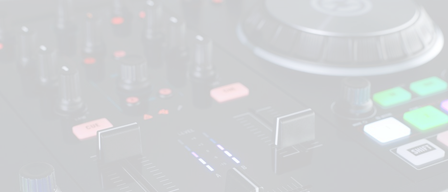 imagen de fondo de una consola de mezclado para DJ